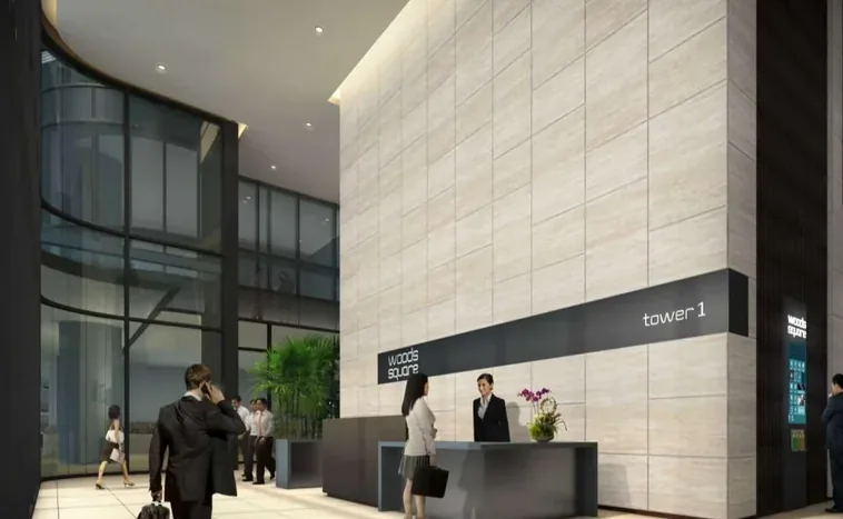 Woods Square Tower 1 main lift lobby